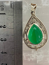 Load image into Gallery viewer, Green Onyx Sterling Silver Pendant