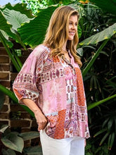 Load image into Gallery viewer, Farah Top - Pink Orange Print