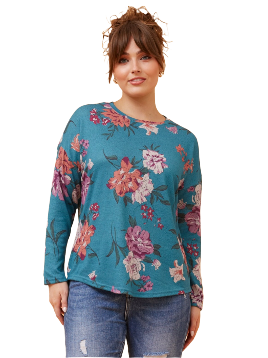 Eva Floral Top - Green