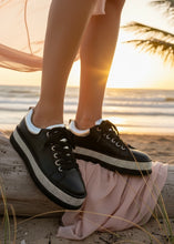 Load image into Gallery viewer, Lav-ish Lux Diamonte Sole Sneakers - Black