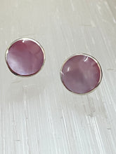 Load image into Gallery viewer, Stud Earrings - 10mm Pink Mother Of Pearl