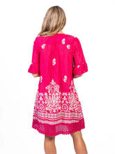 Load image into Gallery viewer, Hannah Boho Tunic - Ornate Pink