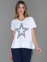Load image into Gallery viewer, Charlene Women's Star Stripe T-Shirt – Cotton Slub Jersey