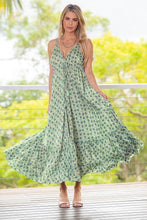 Load image into Gallery viewer, Gypsy Dress Asha in silk blend with tiered skirt and tassel tie