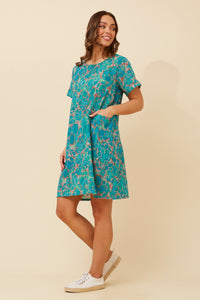 Jade Printed Shift Dress