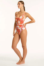 Load image into Gallery viewer, Daisyfield Tie Front DD/E One Piece