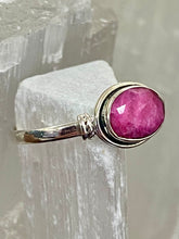 Load image into Gallery viewer, Indian Ruby Oval Sterling Silver Ring