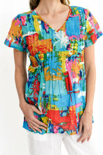 Load image into Gallery viewer, Kayla Cotton Blouse - Painted Palms