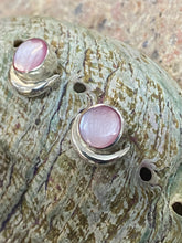 Load image into Gallery viewer, New Moon Stud Earrings - Pink Mother Of Pearl