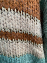 Load image into Gallery viewer, V Stripe Knit Jumper - Duck Egg
