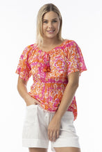 Load image into Gallery viewer, Short Sleeve Top - Montevideo Pink