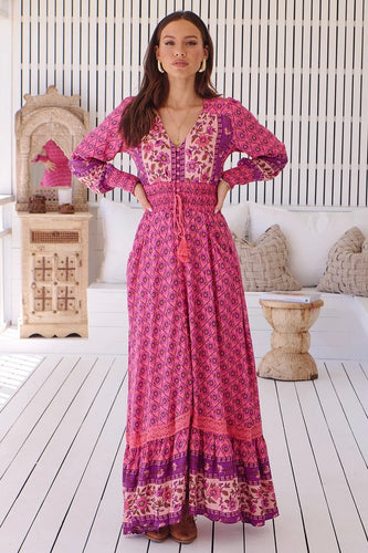 Jolene Print Sabrina Maxi Dress