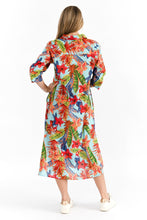 Load image into Gallery viewer, Sofia Shirt Dress - Toucan Jungle Blue