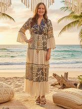Load image into Gallery viewer, Paisley Embroidered Lace Maxi Dress