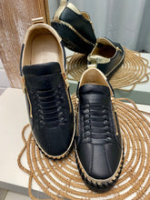 Load image into Gallery viewer, Heritage Zip Sneaker - Black/Gold