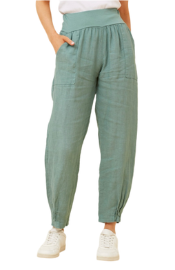 Finn Linen Pants - Ocean