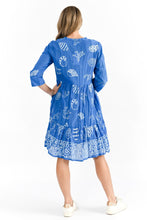 Load image into Gallery viewer, Vivian V Neck Shirt Dress - Cobalt