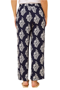 Printed Pants - Navy