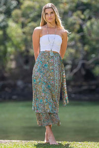 Sage Wrap Skirt