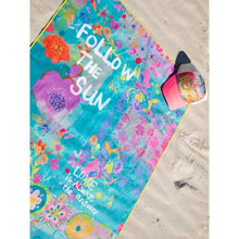 Load image into Gallery viewer, Yoga/Beach Towel Teal Follow The Sun