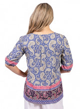 Load image into Gallery viewer, Tessa V-Neck Tassel Top - Paisley