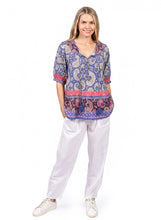 Load image into Gallery viewer, Tessa V-Neck Tassel Top - Paisley