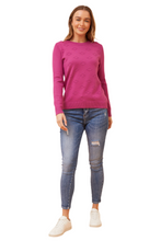Load image into Gallery viewer, Diamond Pattern Knit Pullover in Orchid by Caroline Morgan