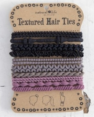 Textured Hair Ties Set 10 - Neutral
