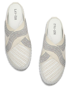 Lola Woven Slides - White