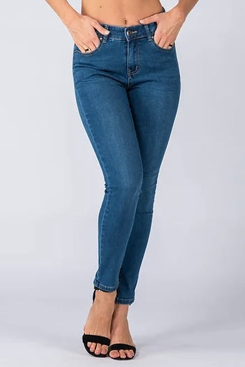 Skinny Stretch Jeans - Dark Denim