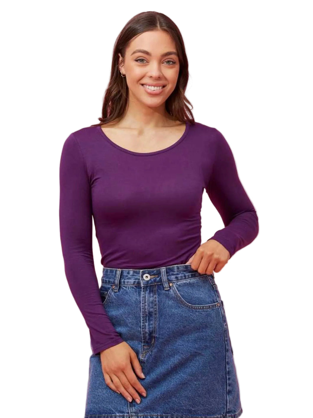 Stylish Ladies Clothing Melbourne | Purple Basic Top – Berry Lush Designs