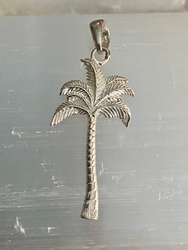 Palm Tree Sterling Silver Pendant