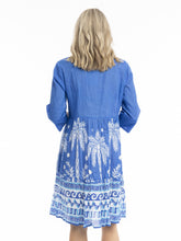Load image into Gallery viewer, Vivian V Neck Shirt Dress - Azure Drift Blue