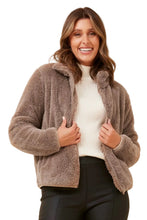 Load image into Gallery viewer, Faux Fur Jacket (Plus)- Mocha