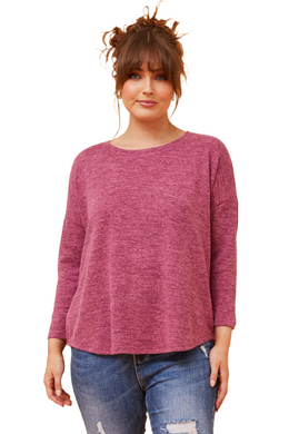 Evan Solid Top - Fuchsia