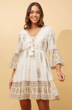 Load image into Gallery viewer, Paisley Boho Short Dress - White