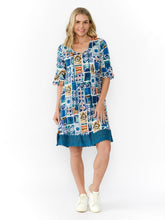 Load image into Gallery viewer, Hannah Boho Tunic - Water Block