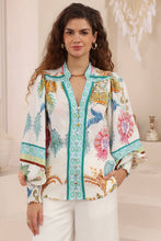 Load image into Gallery viewer, Elara Long Sleeve Blouse - White Floral