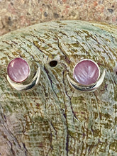 Load image into Gallery viewer, New Moon Stud Earrings - Pink Mother Of Pearl