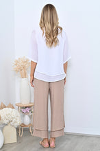 Load image into Gallery viewer, Full Length Side Button Layered Beach Pant - Mocha