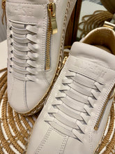 Load image into Gallery viewer, Heritage Zip Sneaker - White/Gold