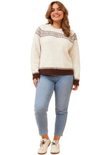 Load image into Gallery viewer, Nour Jacquard Knit Pullover - Oatmeal