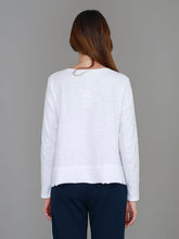 Load image into Gallery viewer, Sonya | Women's Gold Star Stripe Long Sleeve Tee – Cotton Jersey