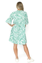 Load image into Gallery viewer, Maya Button V Neck Layer Dress - Tribal Sea