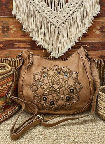 Carrera Zip Round Bag - Taupe