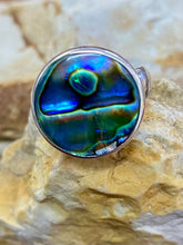 Load image into Gallery viewer, Sterling Silver Ring - Paua Shell