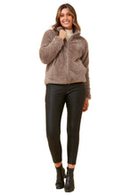 Load image into Gallery viewer, Faux Fur Jacket (Plus)- Mocha