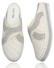 Load image into Gallery viewer, Lola Woven Slides - White