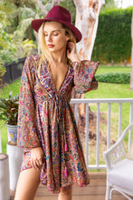 Load image into Gallery viewer, Flare Sleeve Short Dress - Shasha