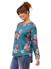 Load image into Gallery viewer, Eva Floral Top - Green